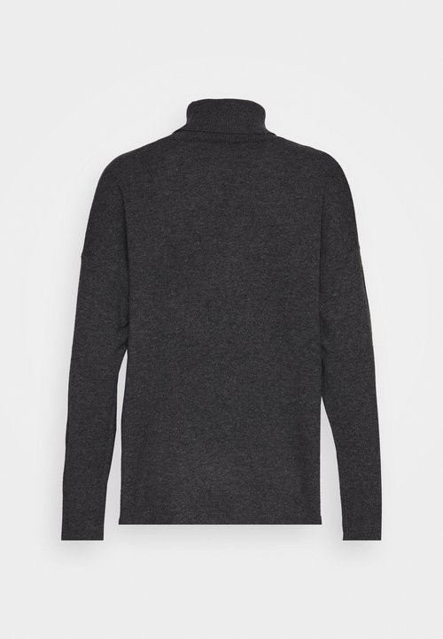 Maglione Donna A Collo Alto In Mistone Cashmere | Nero, Manica Lunga, Sottile E Morbido, Taglia XL - 2