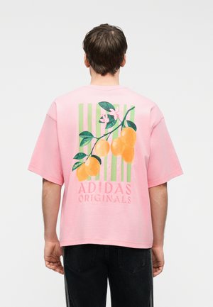 adidas Originals, STRIPE LEMON UNISEX - Trükipildiga T-särk - light pink