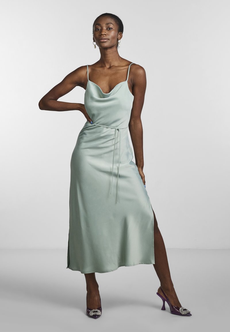 YAS YASTHEA STRAP DRESS - Koktailové šaty/večierkové šaty - green milieu