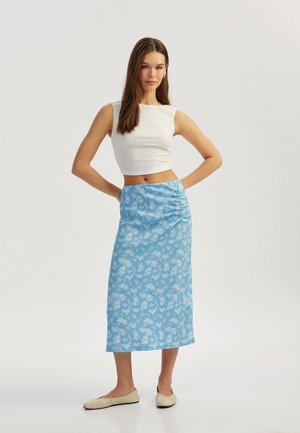 Koton MIDI  - Jupe trapèze - light blue