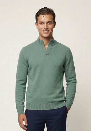 Felix Hardy FELIX HARDY MENS HIGH NECK BASIC PULLOVER - Trui - green