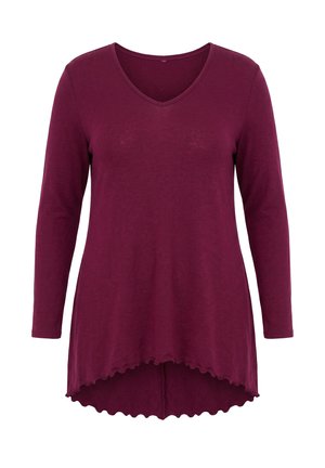 MIAMODA, PULLOVER, A-LINIE, LEICHTER STRICK, LANGARM, WELLENSAUM - Jumper - claret