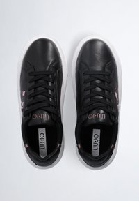 LIU JO PLATFORM WITH MAXI LOGO - Sneakers basse - black