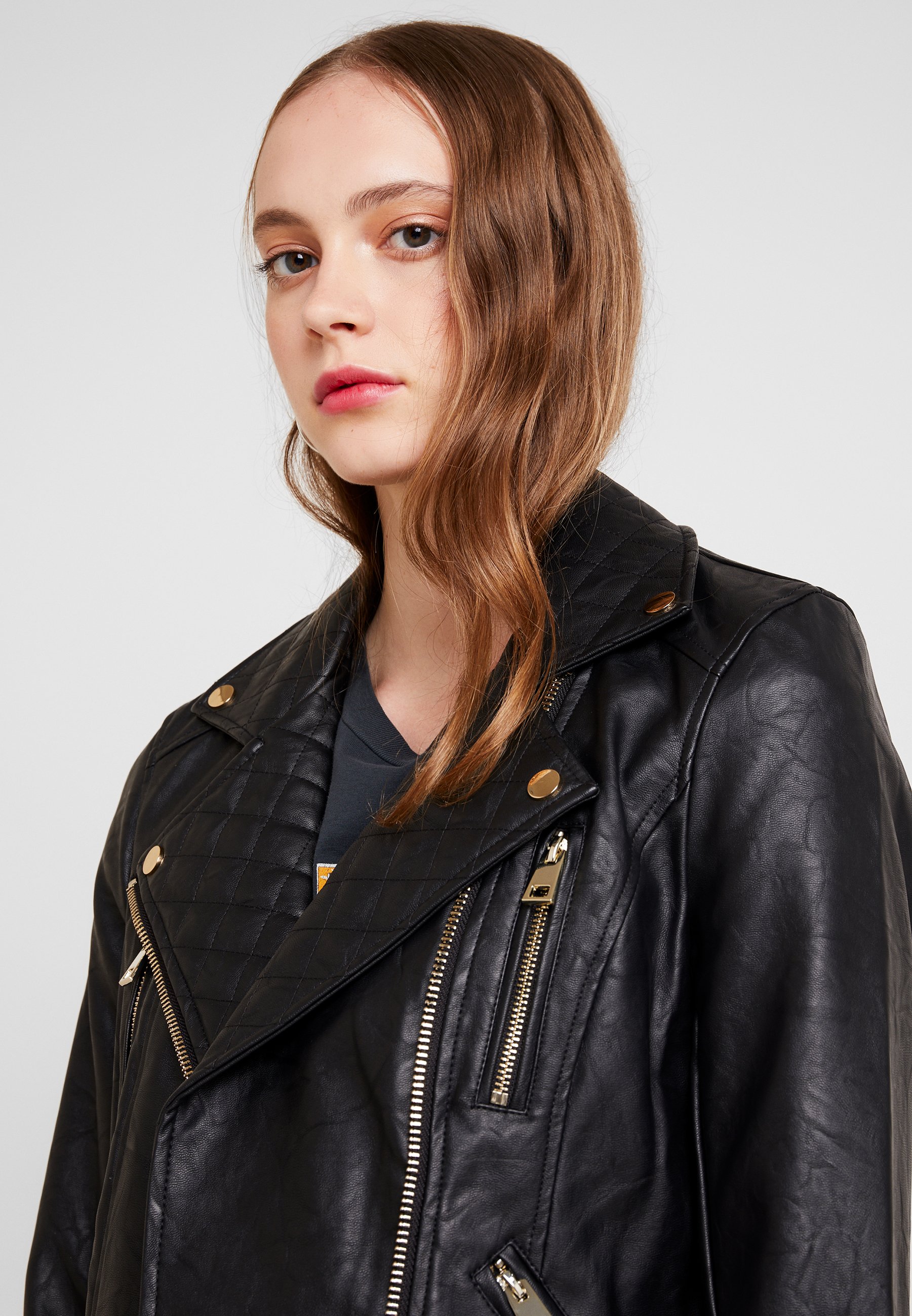 River Island Imitert skinnjakke black Zalando.no River Island Petite Imitert skinnjakke black Zalando.no