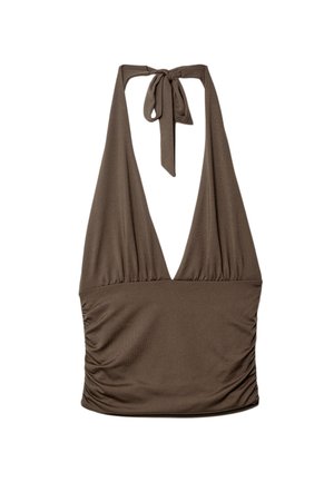 Stradivarius GATHERED HALTER - Linne - khaki