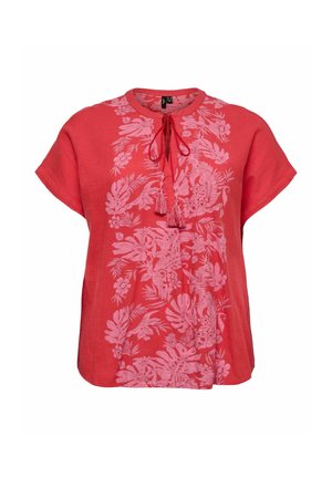Vero Moda Curve, BLOUSE VMCTIPPE TOP - Bluse - poinsettia