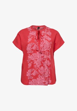 Vero Moda Curve, BLOUSE VMCTIPPE TOP - Bluse - poinsettia