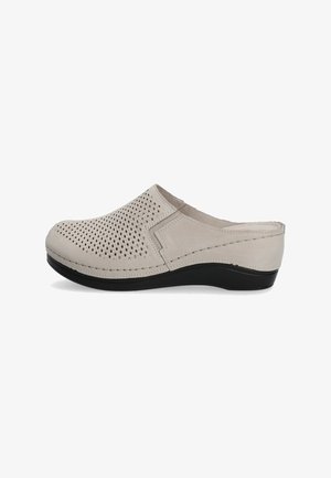 VENEZIA, HEELED MULES - Mules med hæl - grey
