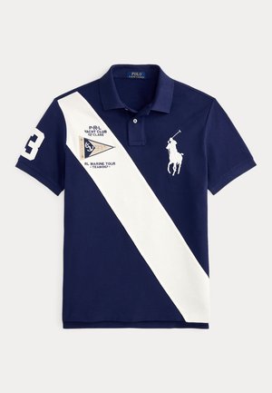 Polo Ralph Lauren, CUSTOM SLIM FIT BIG PONY MESH POLO SHIRT - Pólóing - newport navy/nevis