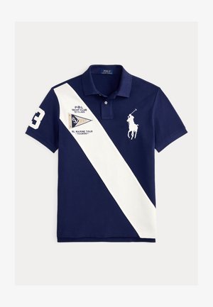 Polo Ralph Lauren, CUSTOM SLIM FIT BIG PONY MESH POLO SHIRT - Pólóing - newport navy/nevis
