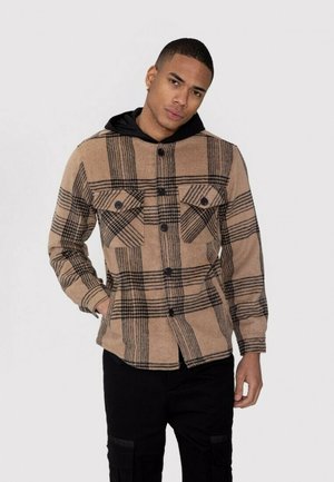 FRILIVIN CAPUCHE AVEC MOTIF À CARREAUX - Veste mi-saison - marron