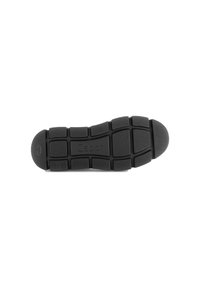 Semelle en caoutchouc noir avec un motif en grille pour une meilleure traction, avec "Gabor" embossé près du centre et un bout rond pour le confort.