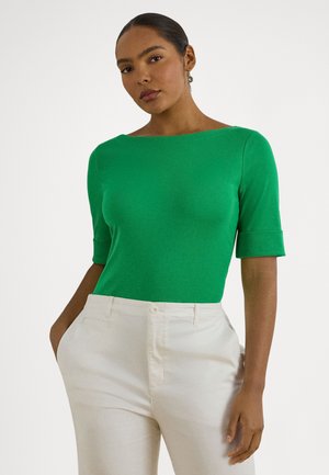 STRETCH COTTON BOATNECK TOP - Tricou basic - stem