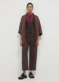 Calliope KIMONO FRANGE  - Giacca leggera - marrone chiaro