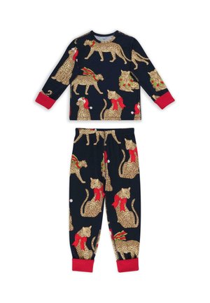 CHRISTMAS LEOPARD SET - Nattplagg set - dark blue