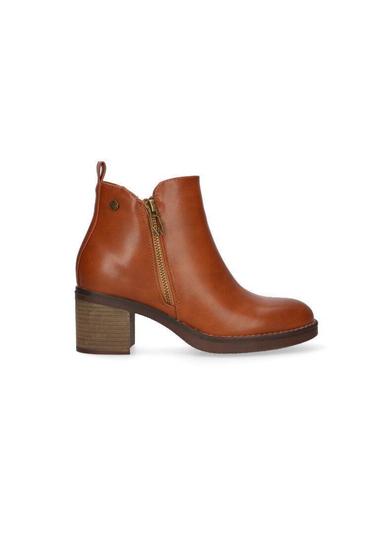 ETIKA VIENA CON TACÓN Y CREMALLERA - Botines bajos - camel - Zalando.es