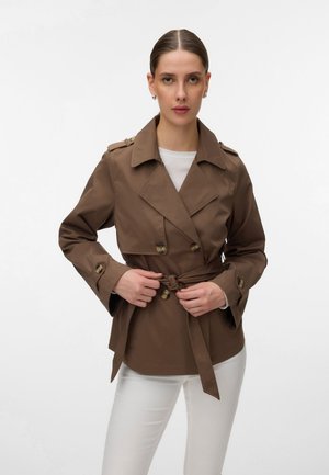 Vero Moda TRENCHCOAT VMNOA JACKE - Lichte jas - chocolate chip