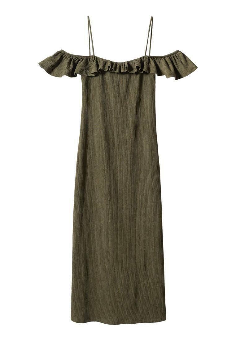 Mango Etui-jurk kaki