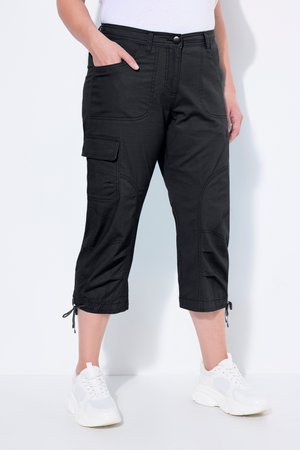 Ulla Popken, COMFORTABELE BAND - Pantalon cargo - black