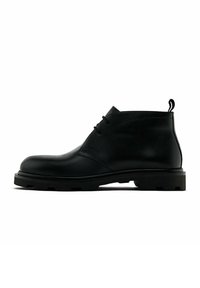 Massimo Dutti Lace-up ankle boots - black