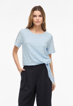 VILA, Short Sleeved VIAMALINA Round neck - Tričko s potlačou - nantucket breeze