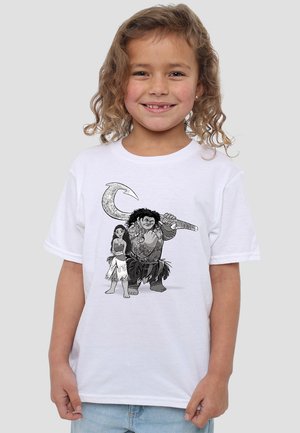 Disney MOANA MAUI MOANA SKETCH - T-Shirt print - white