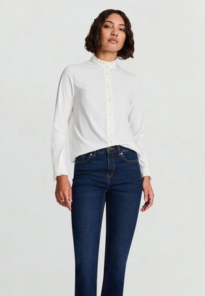 Calliope CON COLLETTO COREANA E VOLANT - Camicia - bianco lana