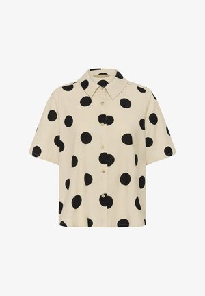 Culture, CUTIKA - Blúzka so zapínaním na gombíky - whitecap/black dot