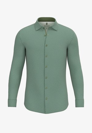 KENT - Shirt - navy green contiuvous pattern