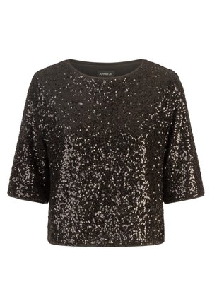 Apart PAILLETTEN - T-shirt print - schwarz