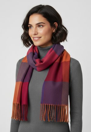 Faera, Scarf - rot-dunkelblau