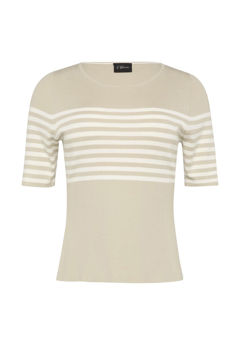 s.Oliver BLACK LABEL T-shirt print zandkleur s.Oliver BLACK LABEL T-shirt print zandkleur