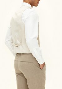 Oscar Jacobson Anzugweste - nubuck beige