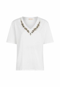 WITH RHINESTONES - T-Shirt print - white