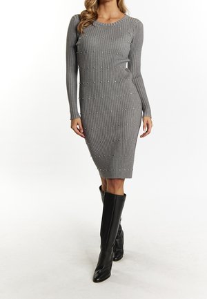 Robe fourreau - mottled grey