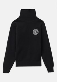 EMBLEM EMBRO - Strickpullover - black/white