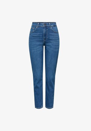 ONLY, STRAIGHT FIT JEANS ONLEMEL HIGH WAIST STRAIGHT FIT ANKLE LENGTH JEANS - Jeans fuselé - medium blue denim