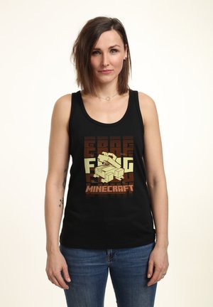 MINECRAFT FROG - TANK - Top - black