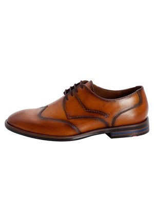 Elegantní šněrovací boty - brown