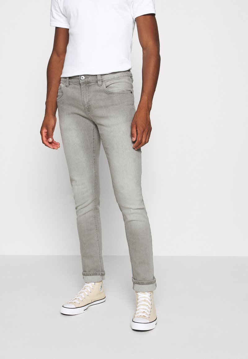 INDICODE JEANS PITTSBURG - Vaqueros slim fit - light grey