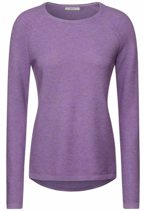 Stickad tröja - mottled purple