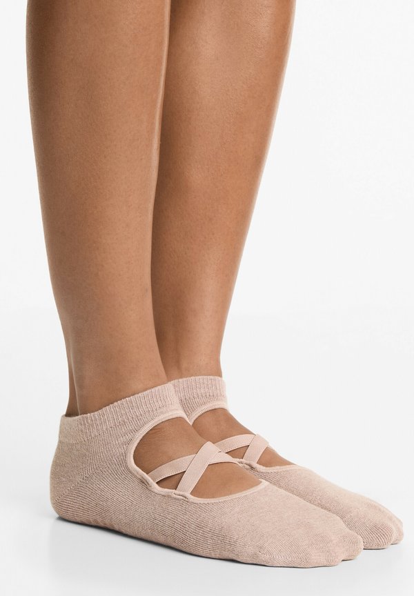 2 PAIRS OF COTTON BLEND YOGA PILATES WITH CROSSOVER STRAPS - Füßlinge