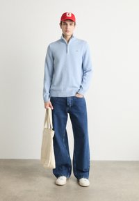 GANT CASUAL HALF  - Pulóver - light blue melange