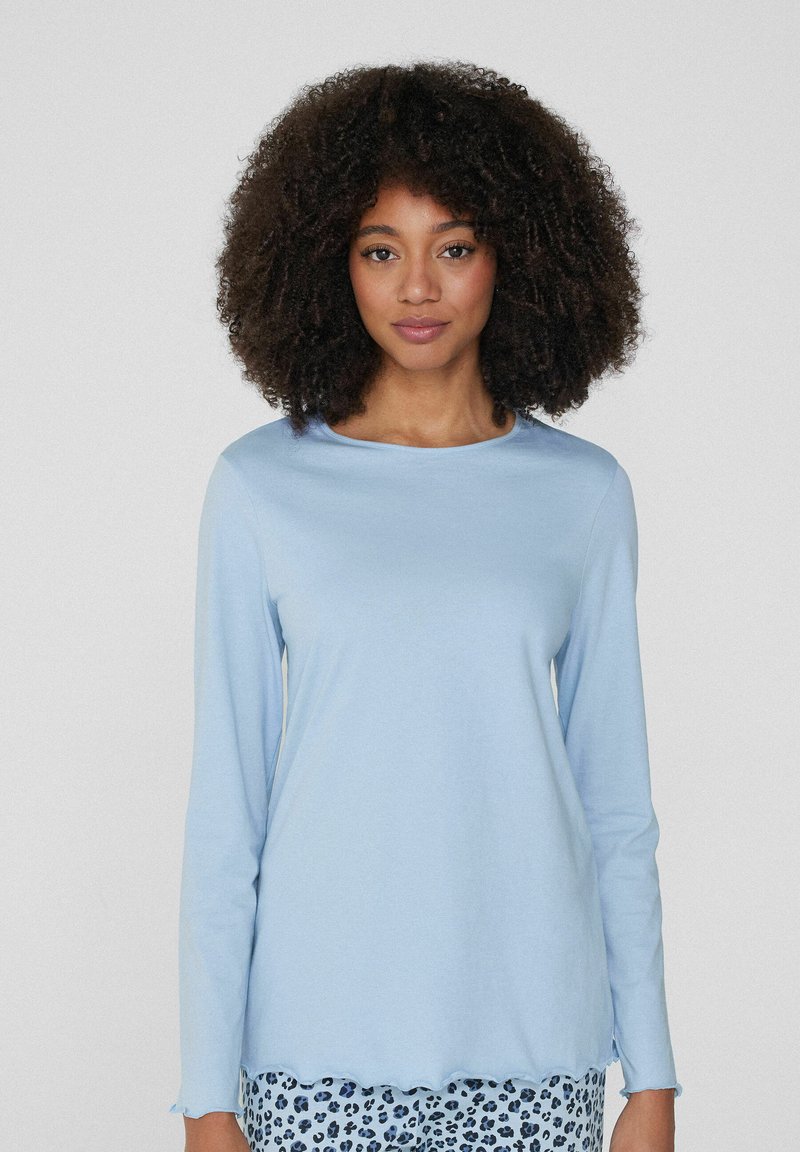 Tezenis ROLLED HEM - Camiseta de manga larga - Light Blue