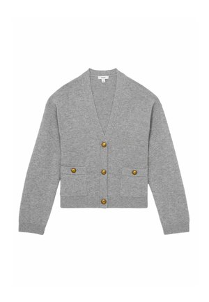 Reiss MILA BUTTON - Kardigan - silver/grey