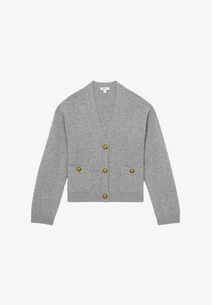 Reiss MILA BUTTON - Strickjacke - silver/grey