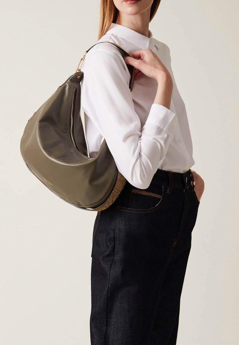 Borbonese Handtasche - clay grey op natural
