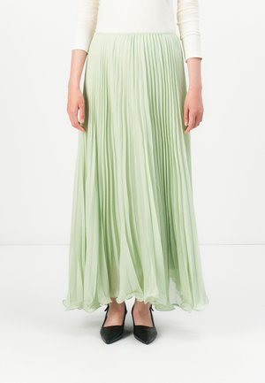 YASNOEL LONG PLISSE SKIRT - Maksihame - smoke green