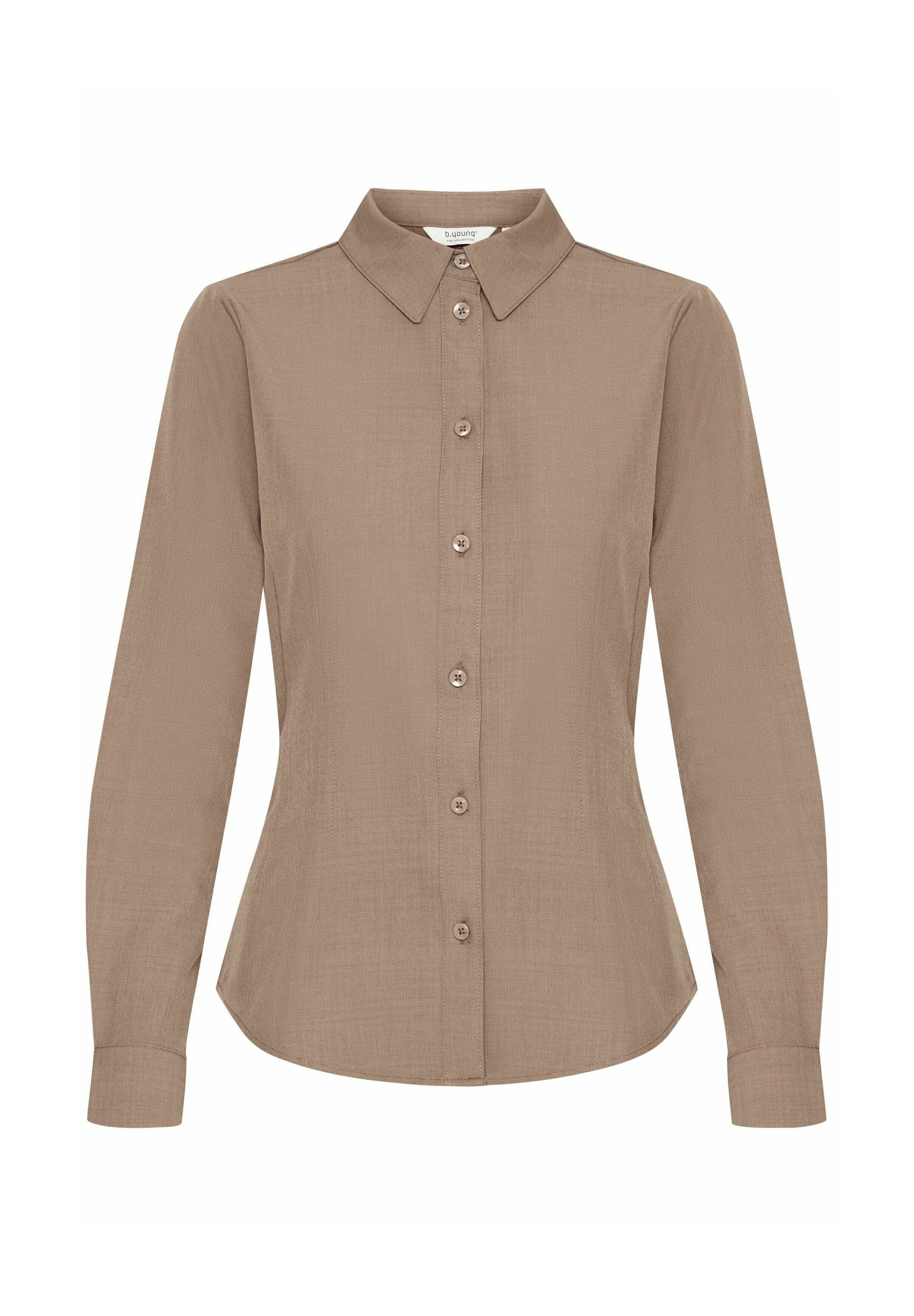 b.young BYMMMIDDE - Button-down blouse - sea moss melange