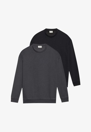 UNISEX 2 PACK - Bluză de molton - black/dark grey